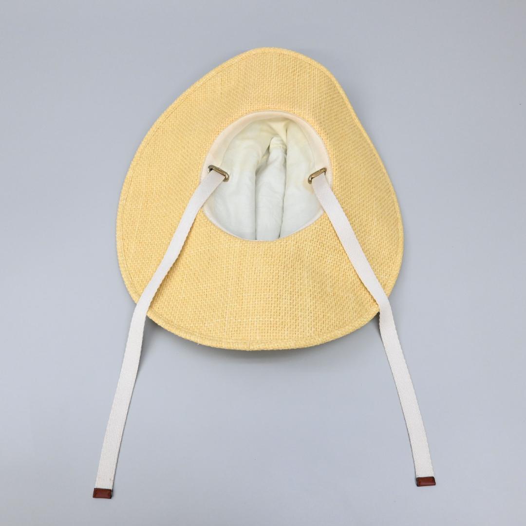 □ 45979★Chloe クロエ 帽子 ラフィア　ハット 麦わら帽子