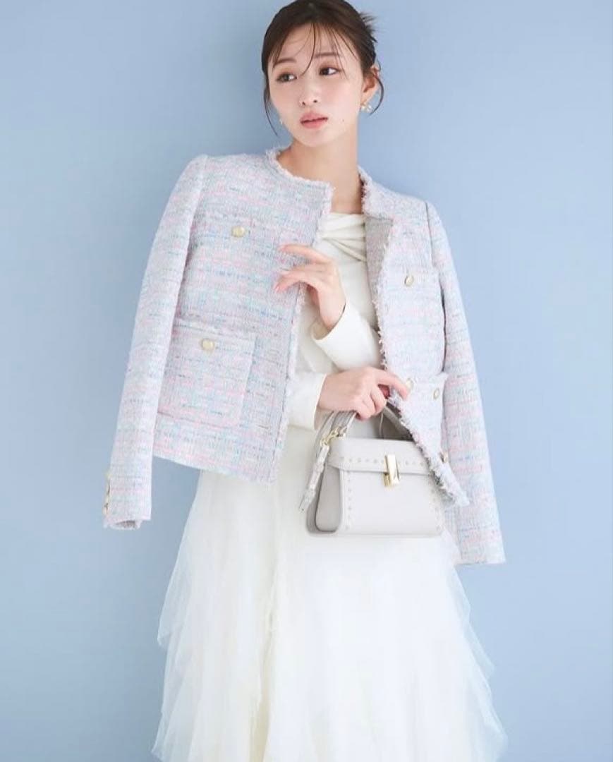 【新品未使用】CELFORD セルフォード♪ツイードジャケット MIX 36