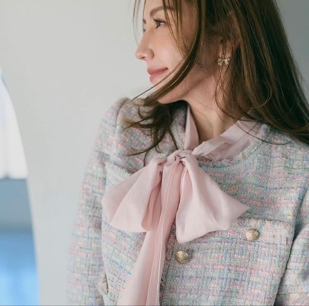 【新品未使用】CELFORD セルフォード♪ツイードジャケット MIX 36