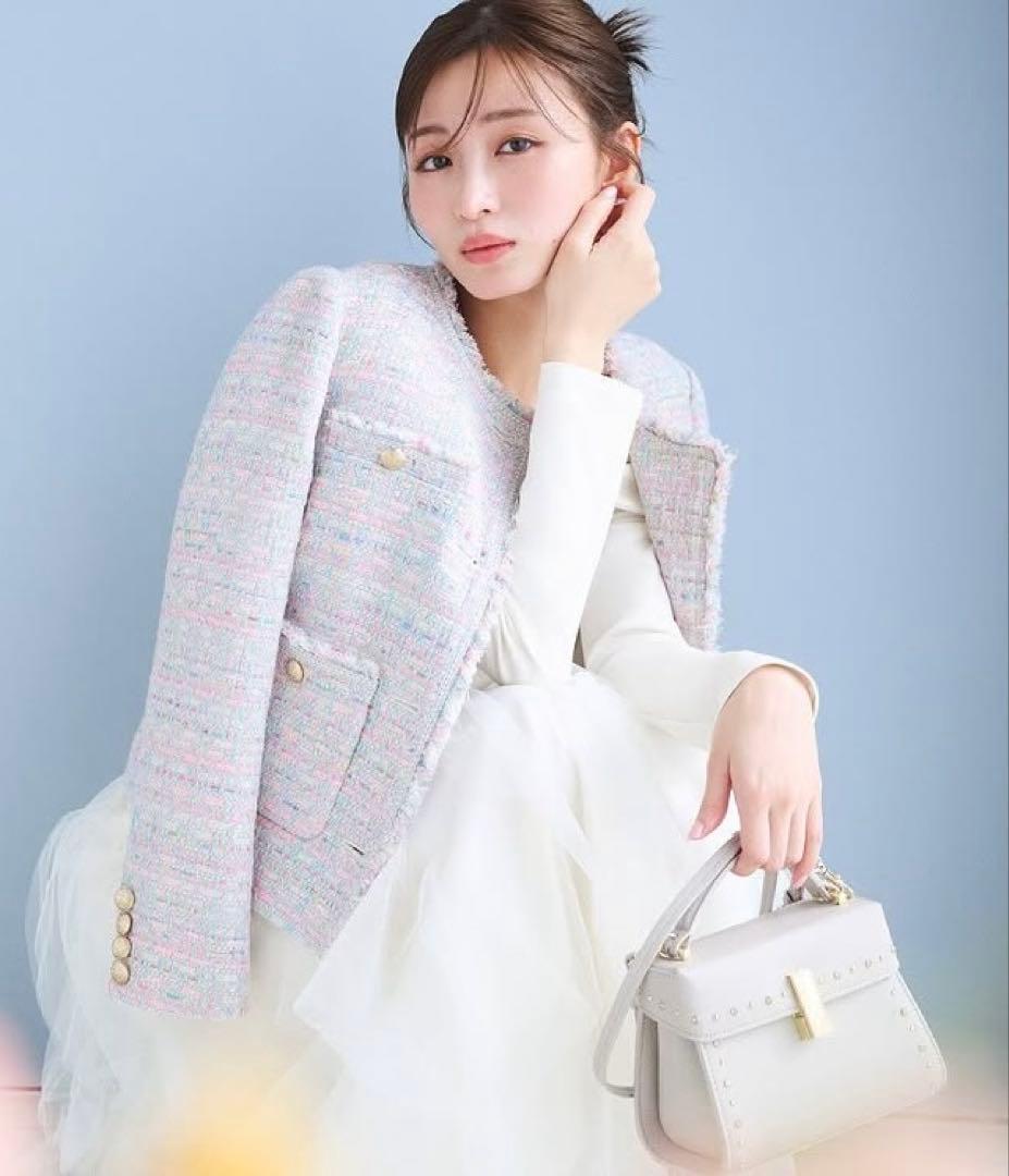 【新品未使用】CELFORD セルフォード♪ツイードジャケット MIX 36