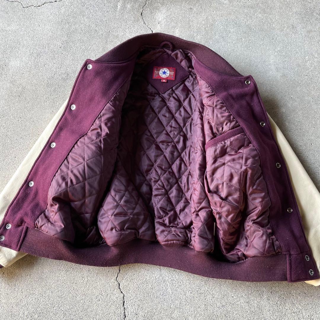 CONVERSE ALL STAR 袖レザー スタジャン ワインレッド y2k