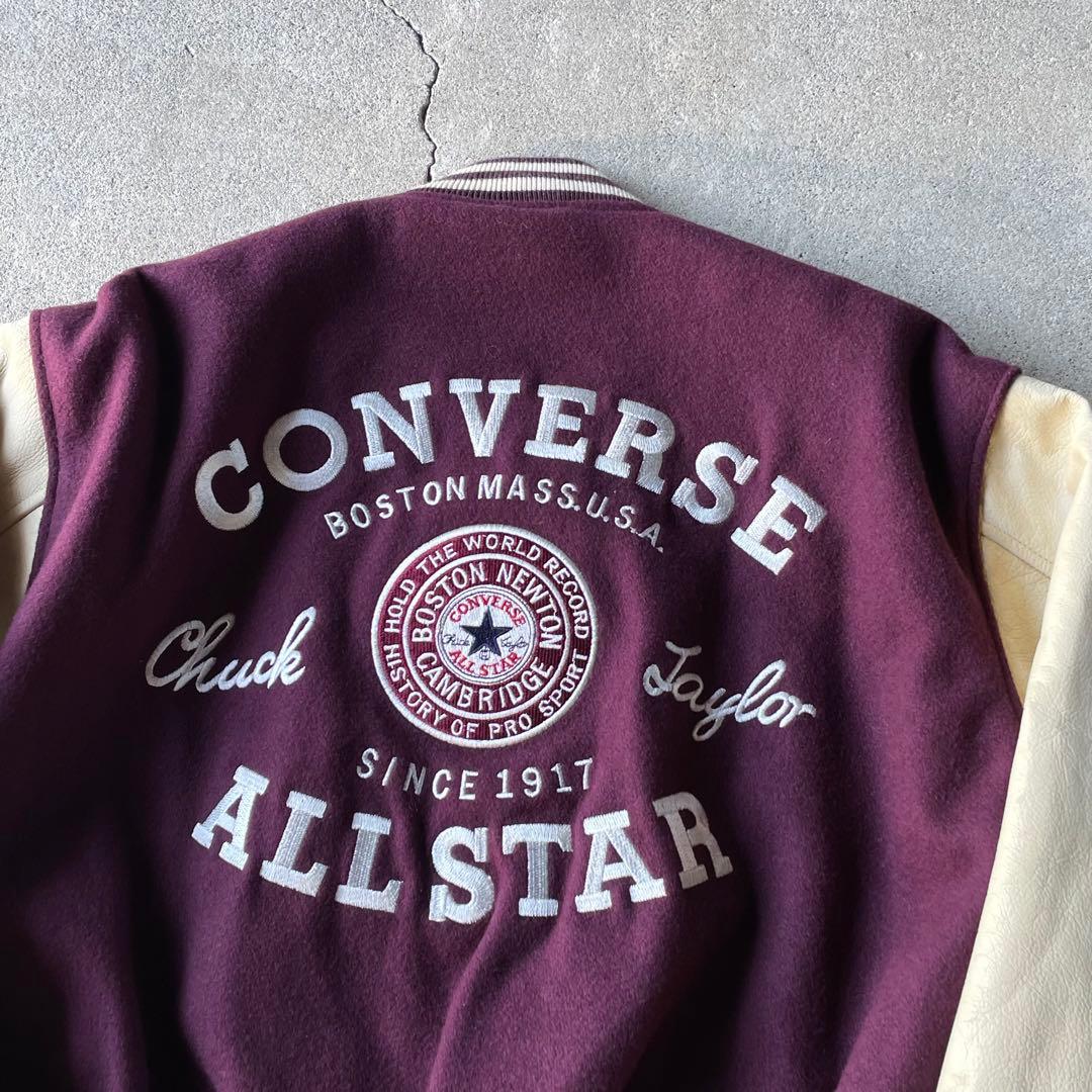 CONVERSE ALL STAR 袖レザー スタジャン ワインレッド y2k