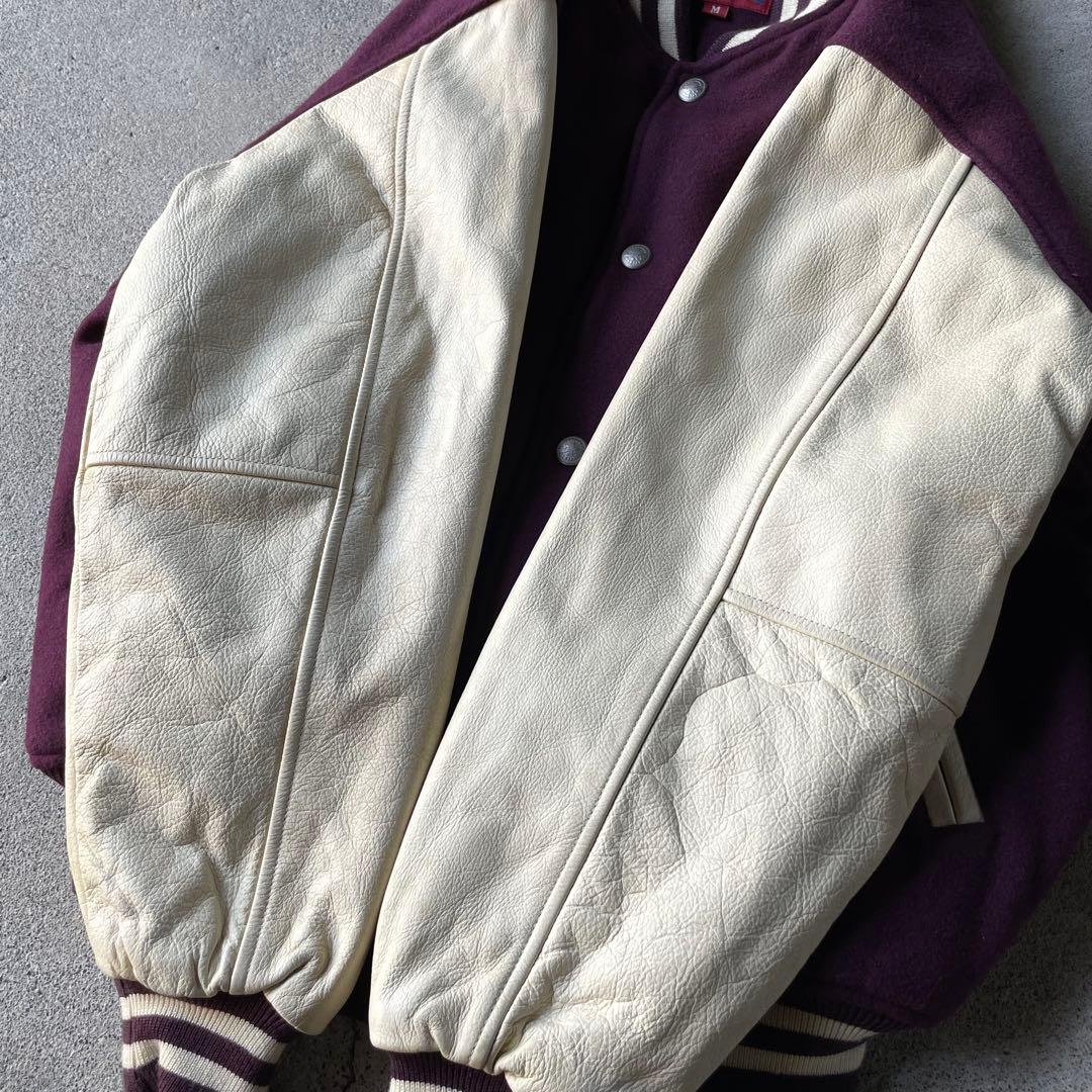 CONVERSE ALL STAR 袖レザー スタジャン ワインレッド y2k