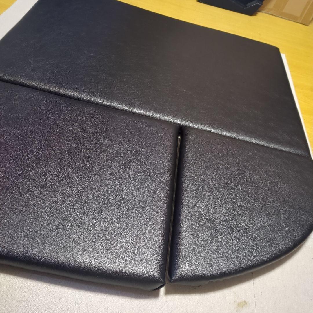 【にこにこ】フラット4点&Fテーブル&ロールーフ棚【ブラックレザー】