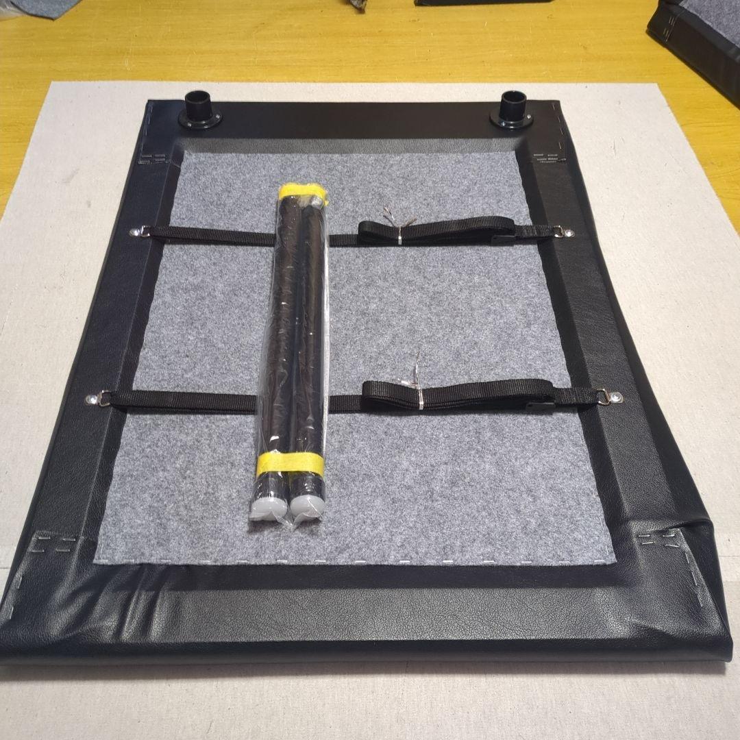 【にこにこ】フラット4点&Fテーブル&ロールーフ棚【ブラックレザー】