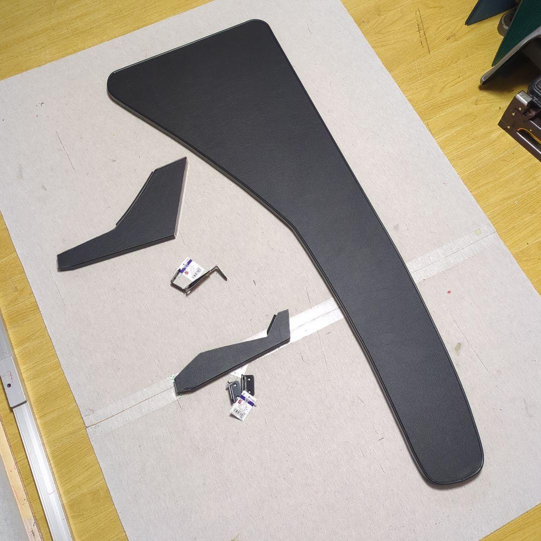 【にこにこ】フラット4点&Fテーブル&ロールーフ棚【ブラックレザー】