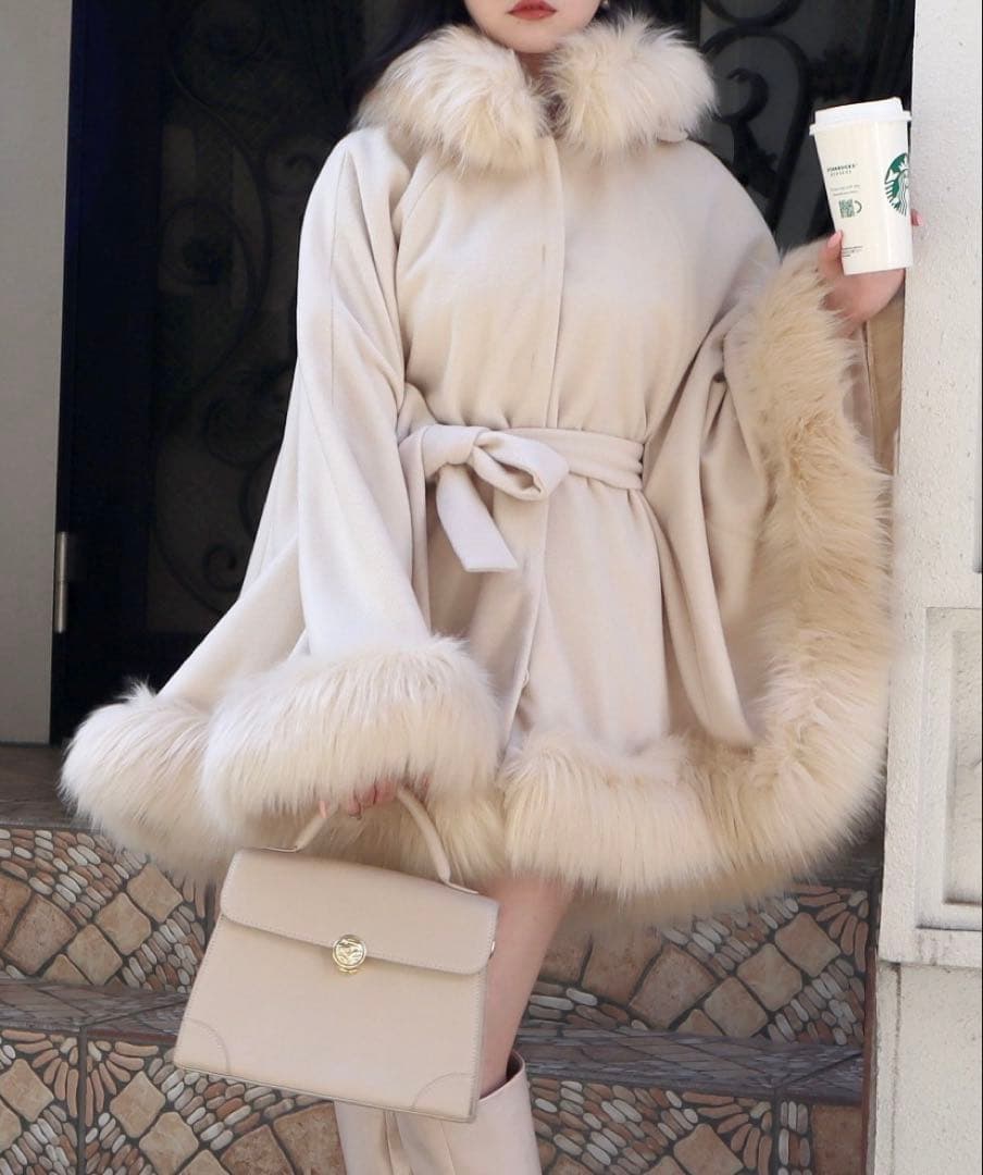  PARTY フードファーケープコート ZOZO限定