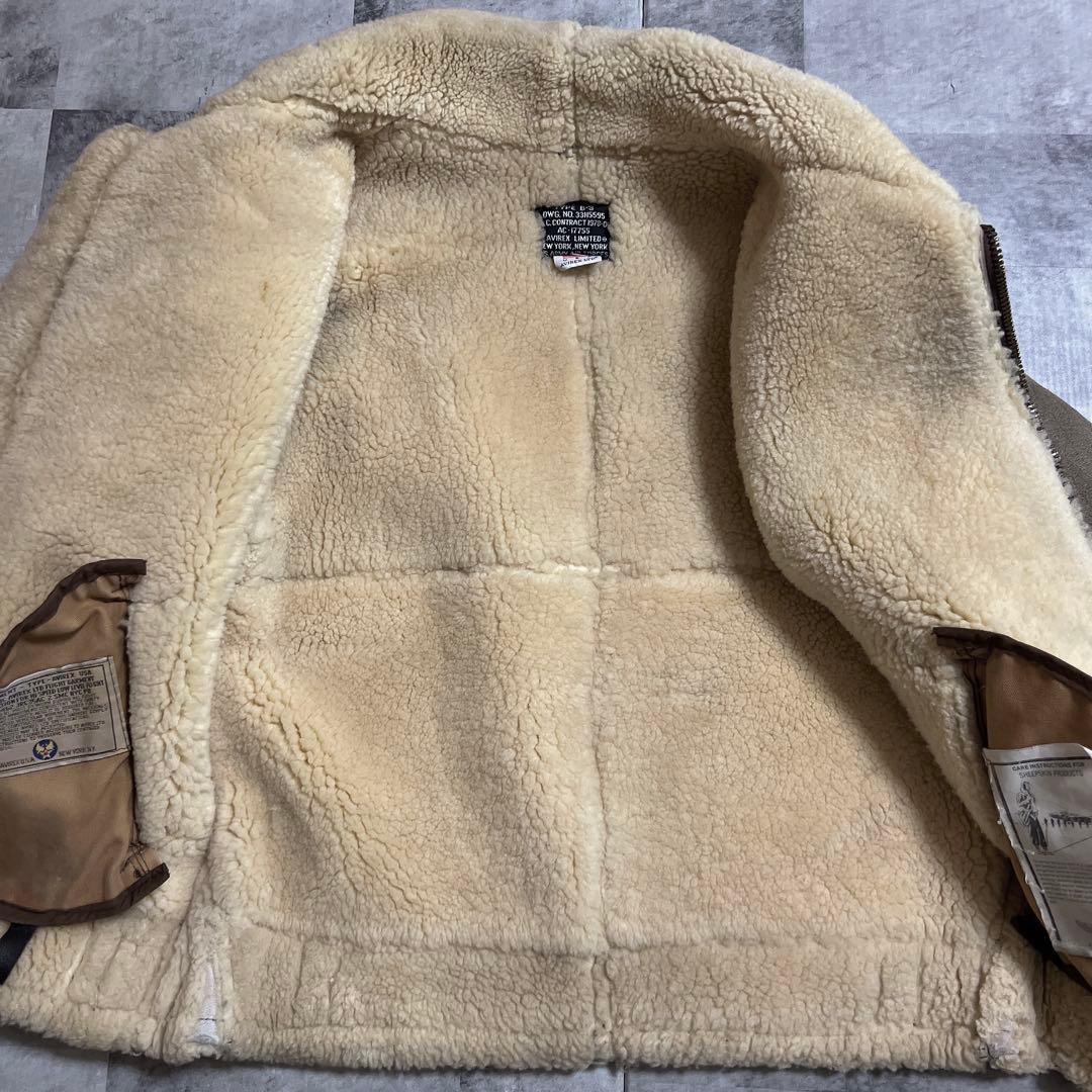 AVIREX B-3 レザームートンジャケット　38 MADE IN USA