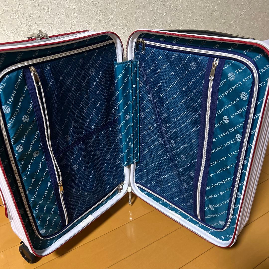 TRANS CONTINENTS ホワイトキャリーケース