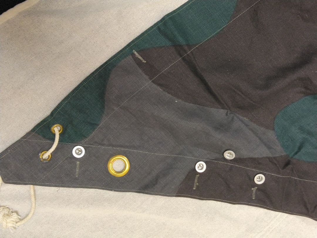 デッドストック スウェーデン軍幕 テントシート 1枚 B 迷彩 カモフラージュ