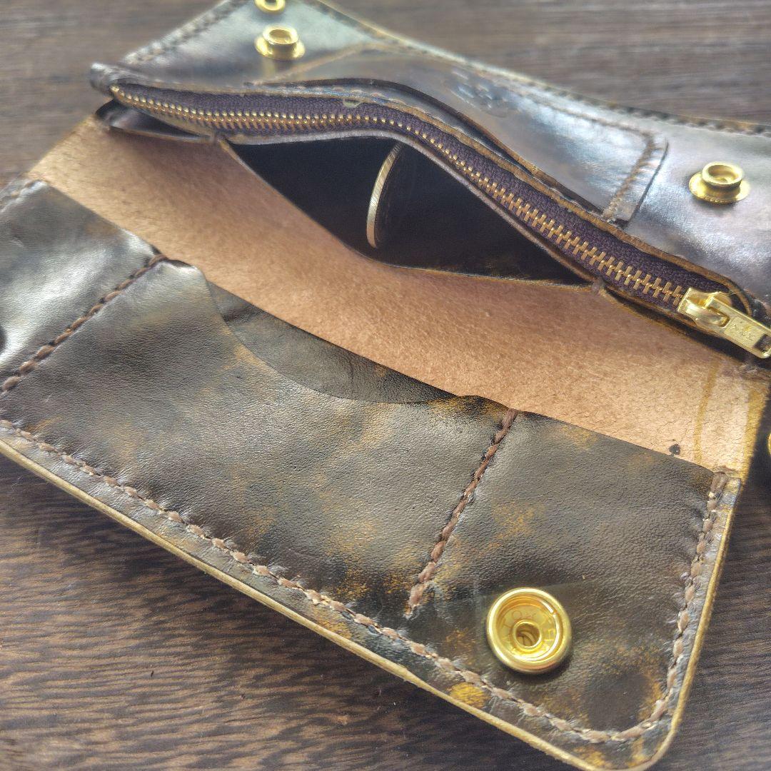 トラッカーウォレット ロング 手染め 迷彩