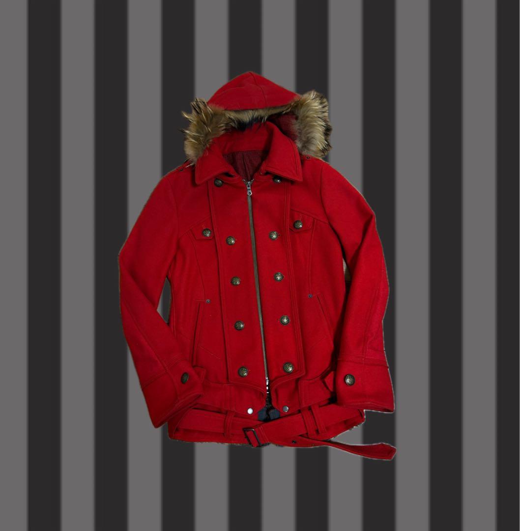 ppfm.ナポレオンジャケット.ピーコート.サイズs.カラーレッド