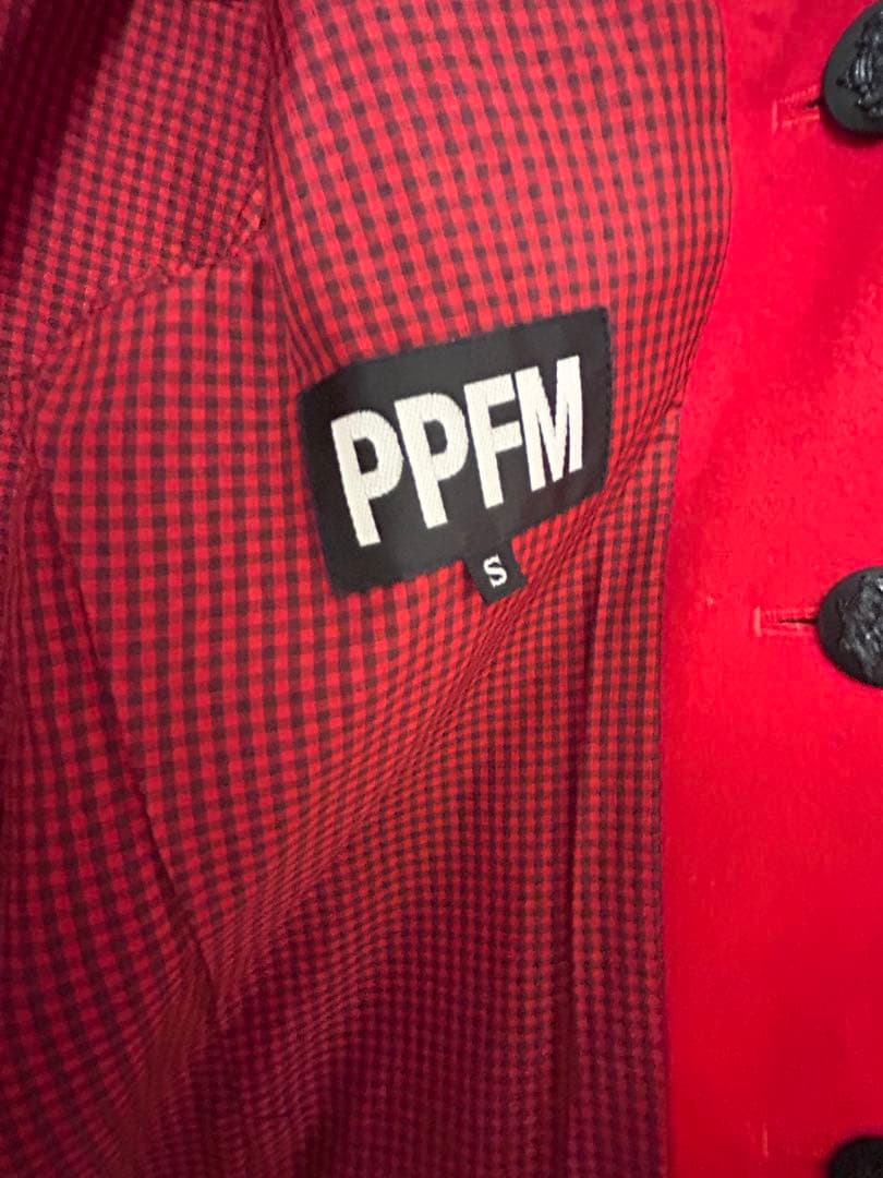 ppfm.ナポレオンジャケット.ピーコート.サイズs.カラーレッド