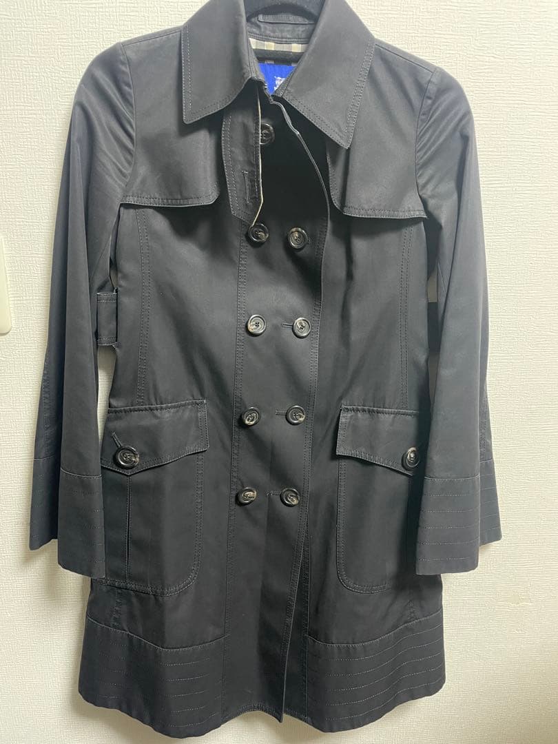 BURBERRY BLUE LABEL トレンチコート 36 ブラック
