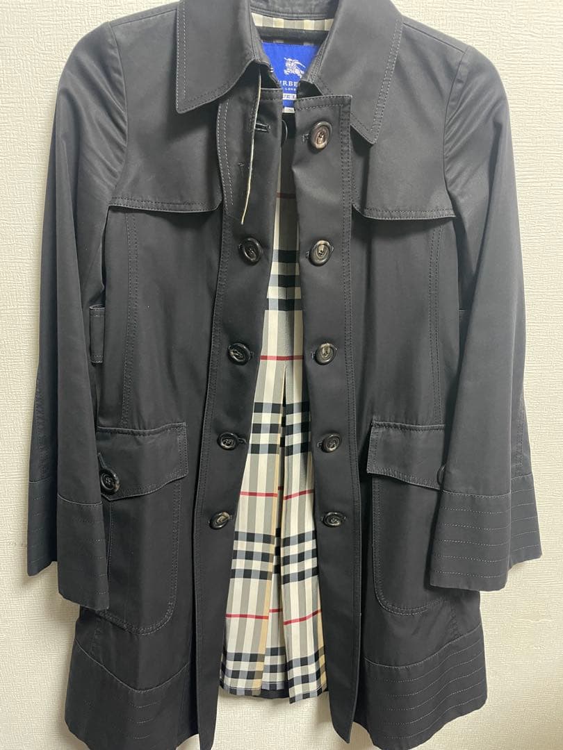 BURBERRY BLUE LABEL トレンチコート 36 ブラック