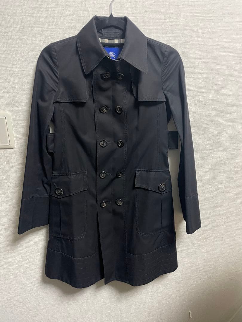 BURBERRY BLUE LABEL トレンチコート 36 ブラック