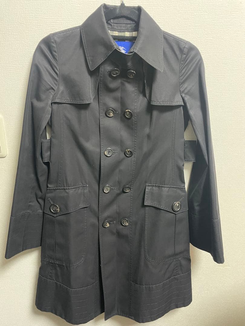 BURBERRY BLUE LABEL トレンチコート 36 ブラック