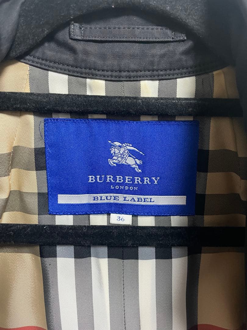 BURBERRY BLUE LABEL トレンチコート 36 ブラック