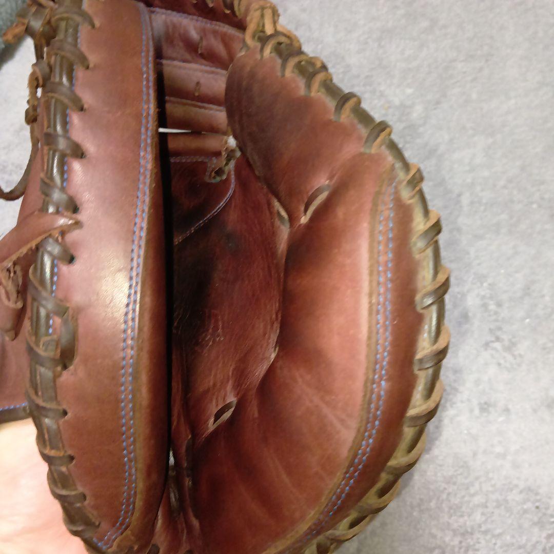 ミズノ ウィルドライブブルー ブラウン キャッチャーミット　軟式用