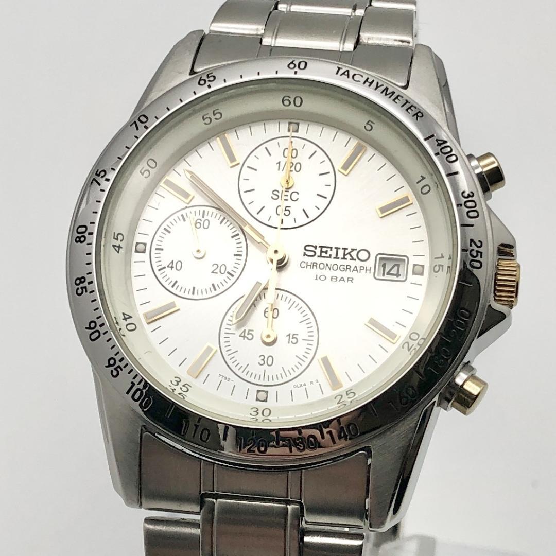 美品・稼働 SEIKO セイコー 7T92-0DW0 クロノグラフ 腕時計