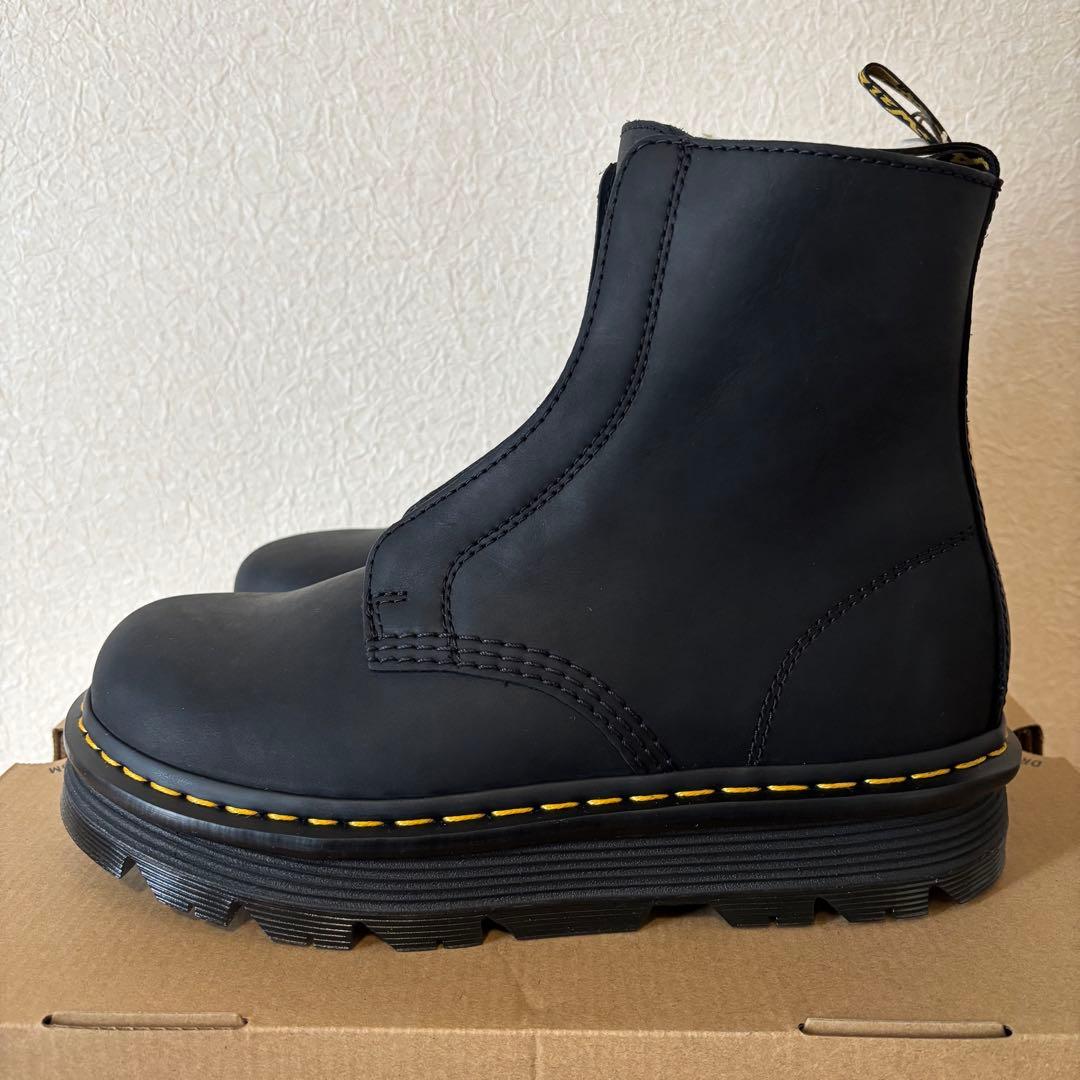 ノ*ブ様 ドクターマーチン レースレスブーツ ZEBZAG UK7 ブラック ゴ