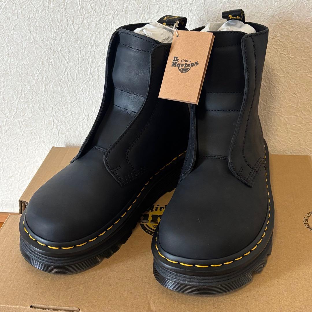 ノ*ブ様 ドクターマーチン レースレスブーツ ZEBZAG UK7 ブラック ゴ
