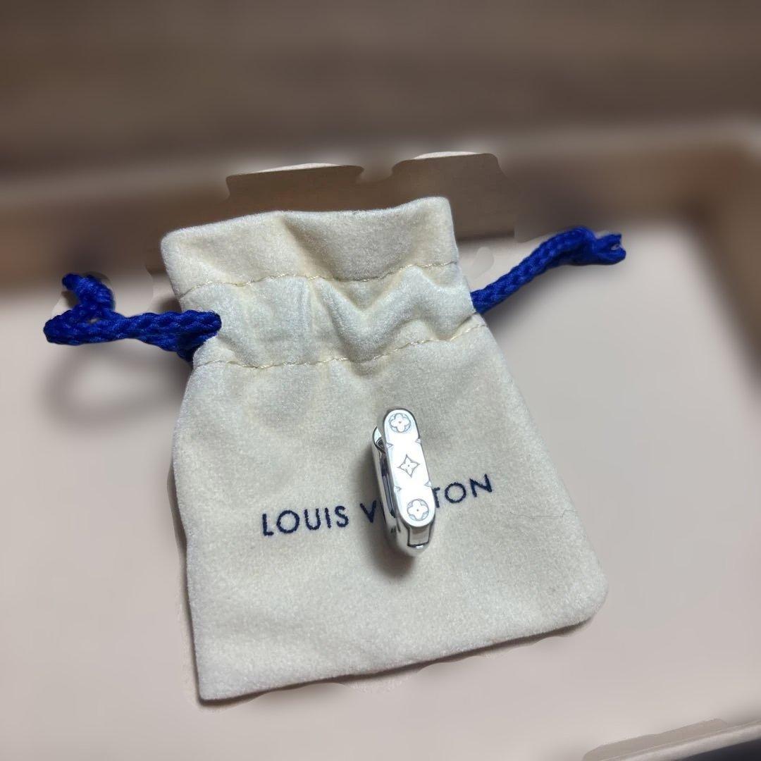 新品未使用　正規品　ルイヴィトン　モノグラム　フープピアス　ロゴ