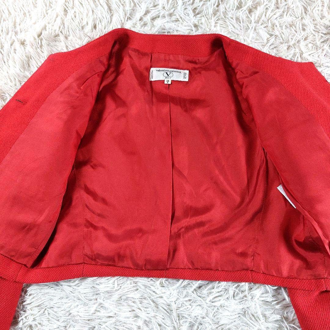 美品 VALENTINO GARAVANI 金ボタンノーカラージャケットイタリア