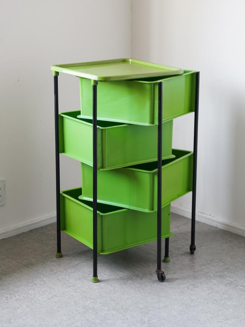 70's SEKISUI PLASTICS 回転キャビネット スペースエイジ