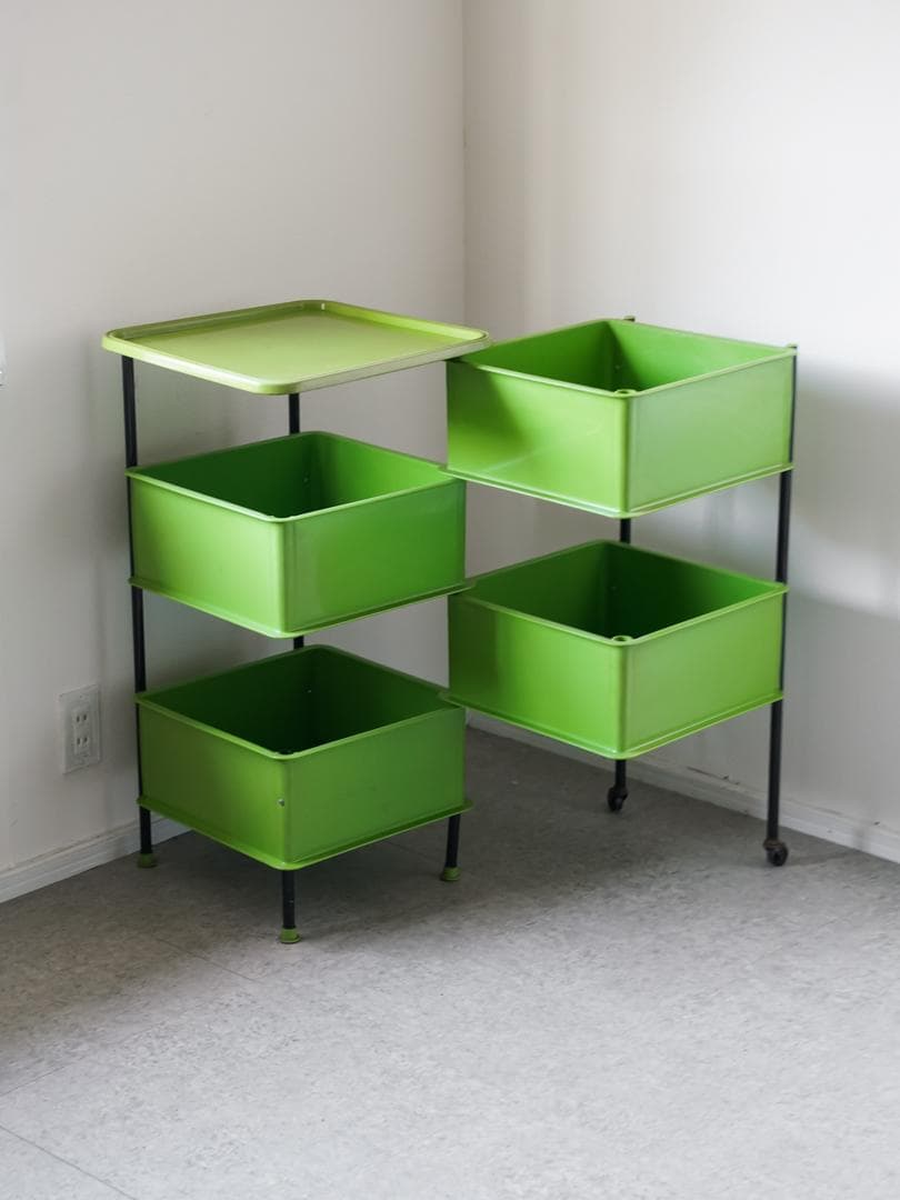 70's SEKISUI PLASTICS 回転キャビネット スペースエイジ