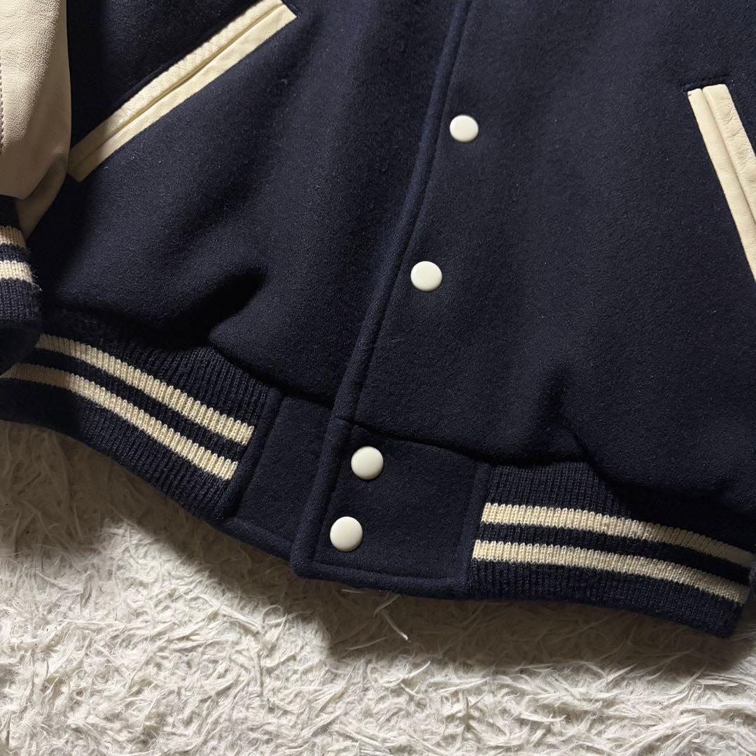 テ*ツ様 美品/希少✨VAN JACKET スタジャン　袖レザー　アーチロゴ　2