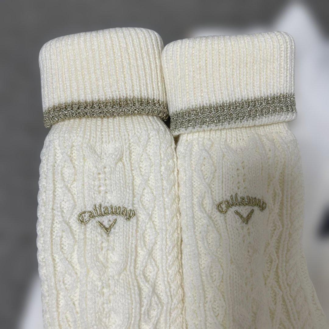 Callaway レディース M ホワイト ベストとレッグウォーマー