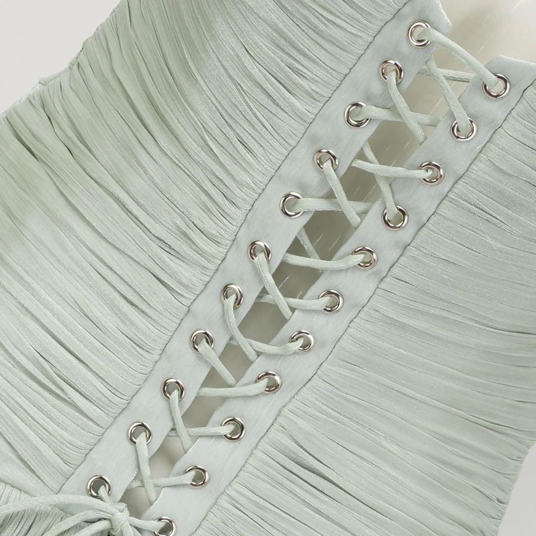 Miss rosier ミントグリーン　ロングドレス