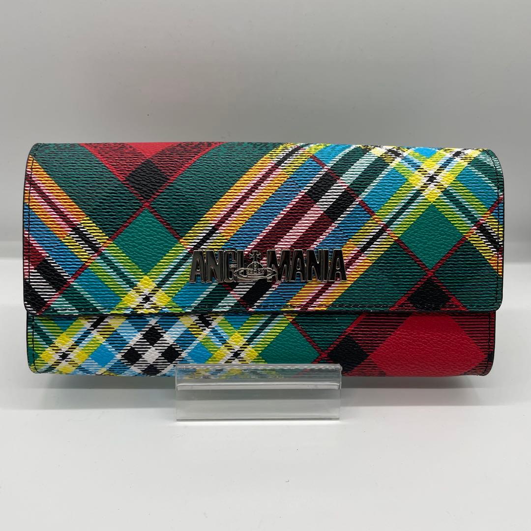 【美品】 ヴィヴィアンウエストウッド　チェック　PVC 長財布 w5