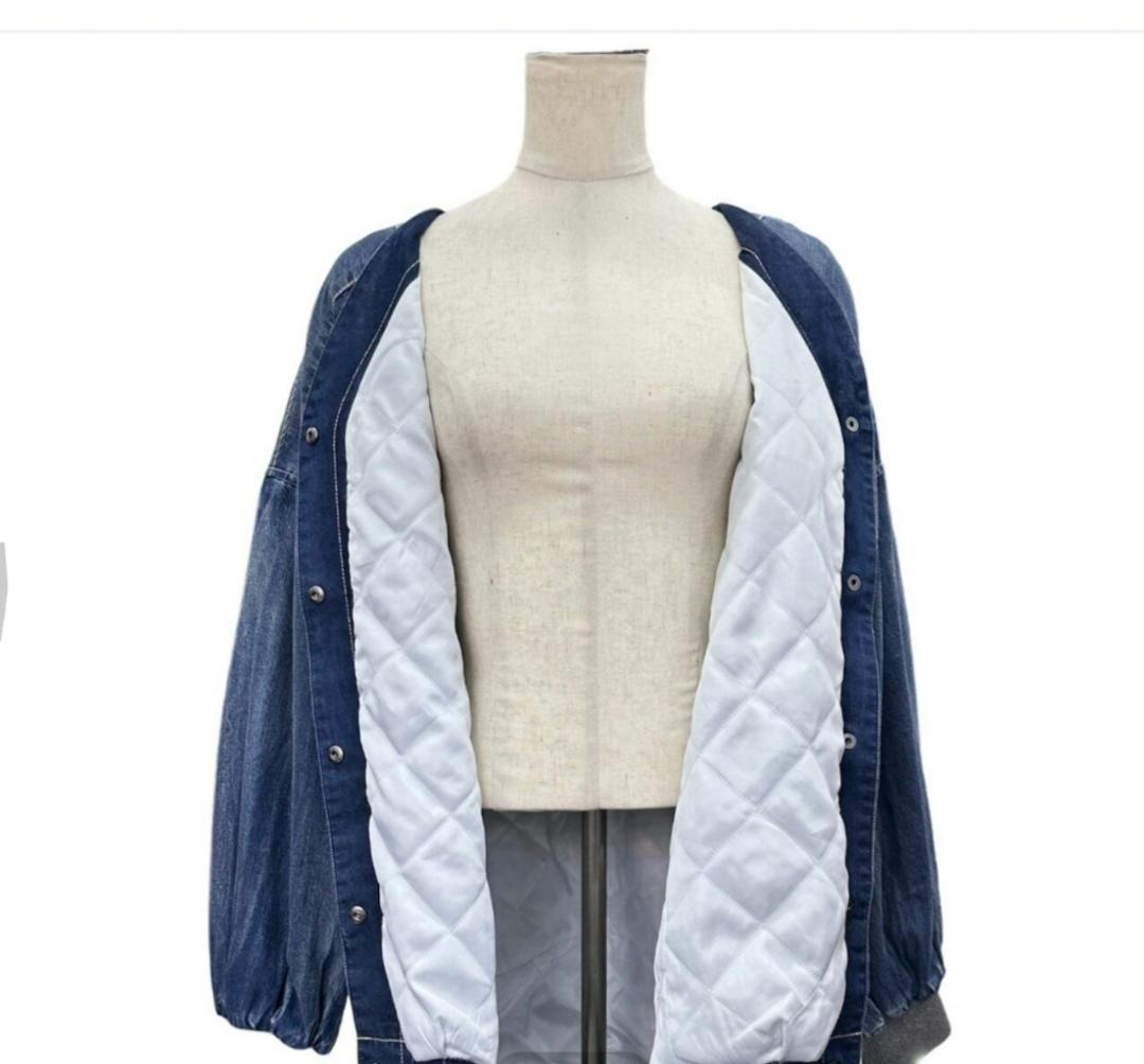 アヤン／裏キルトVネックダンガリージャケット