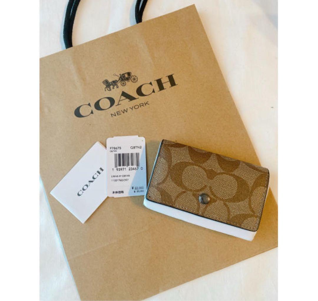 新品 COACH コーチ キーケース シグネチャー 5連 正規 定価22000円