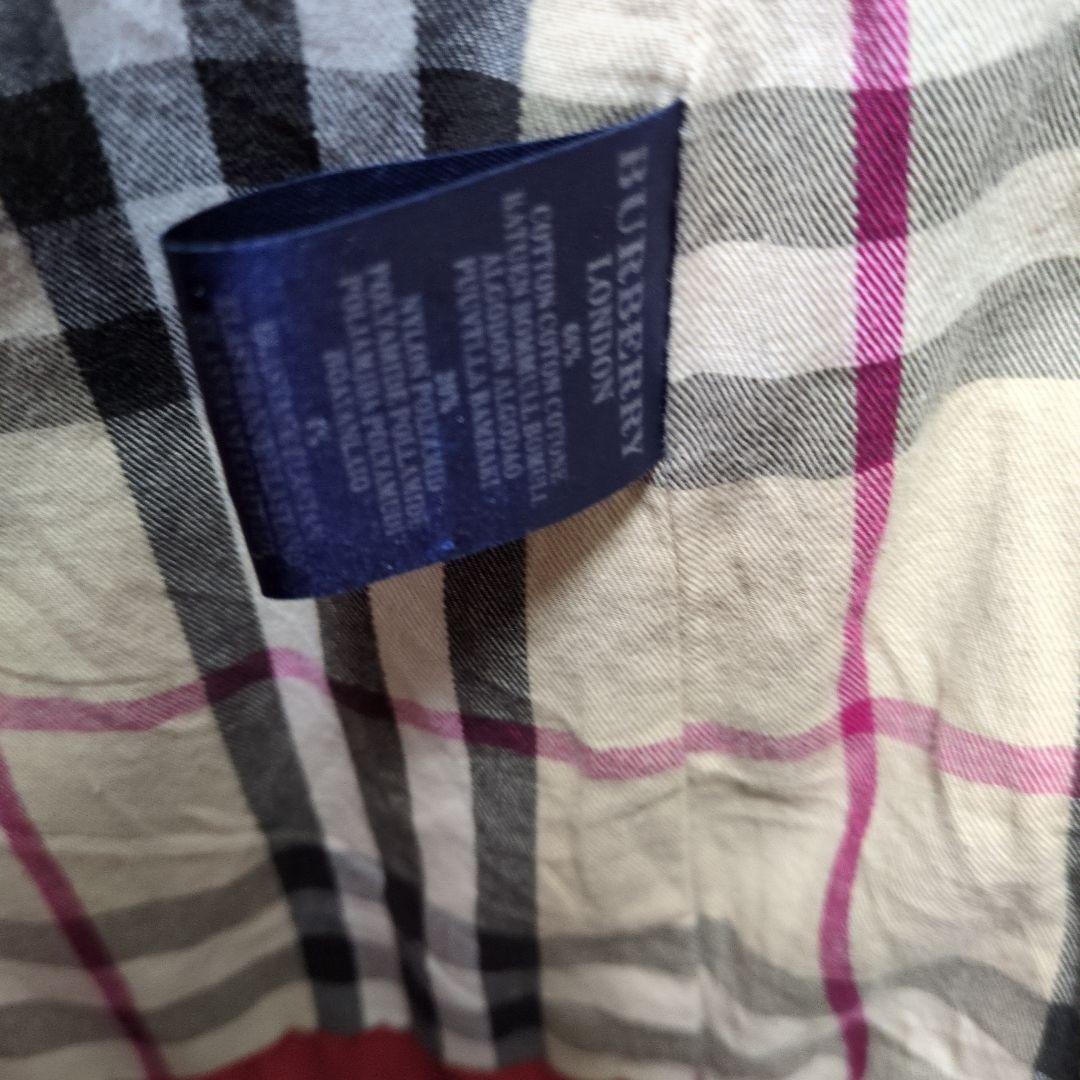❤　BURBERRY LONDON・赤 トレンチノバチェックコート・Lsize