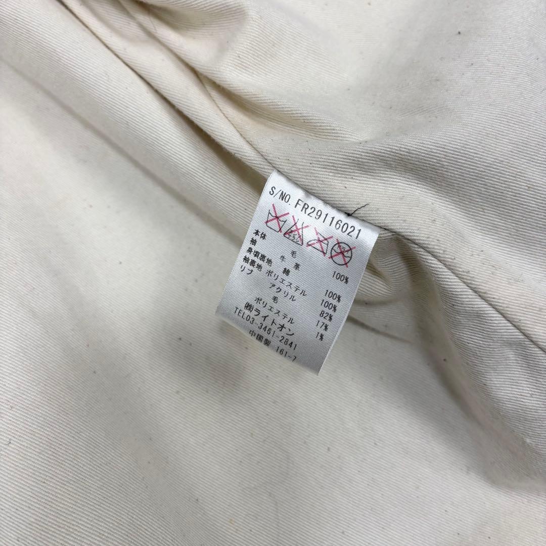 フラッシュリポート 袖革レザー ロング スタジャン ブラック 黒 L