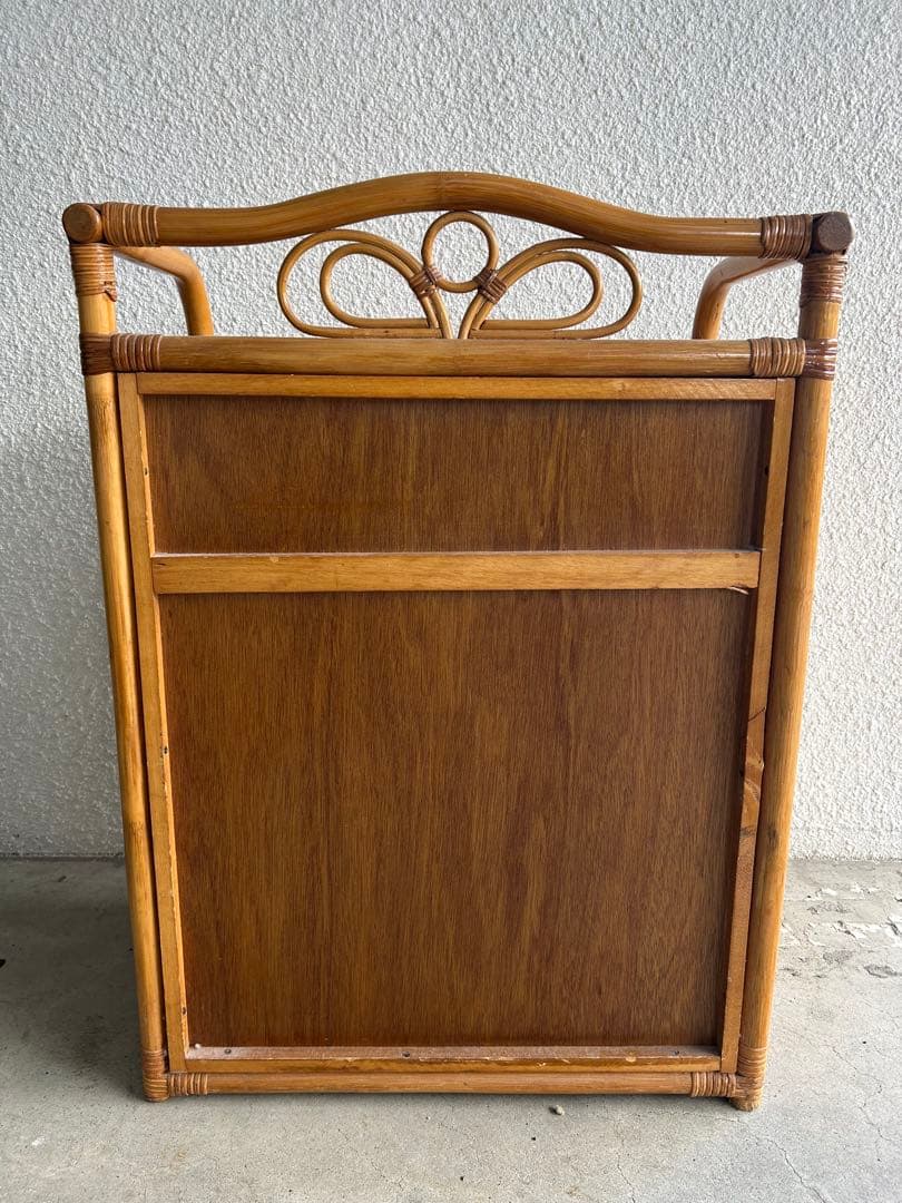 レトロ ラタン籐チェスト 家具 4段 タンス