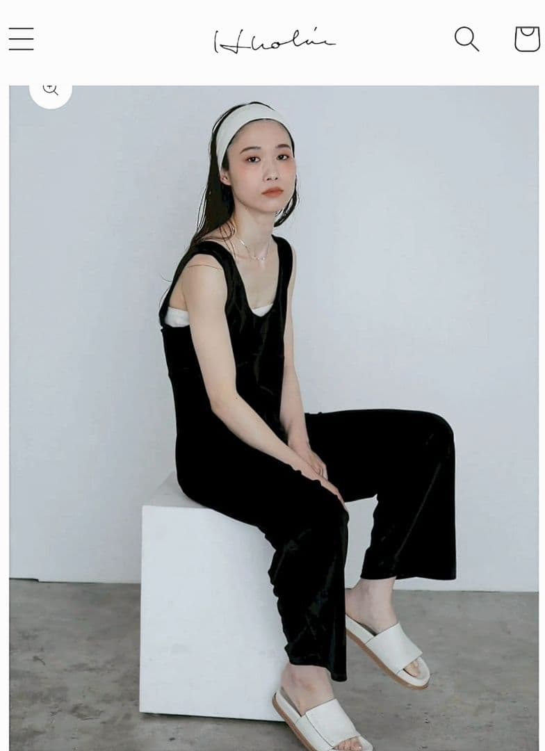 【 新品タグ付 】hholic エイチホリック ベロア オールインワン