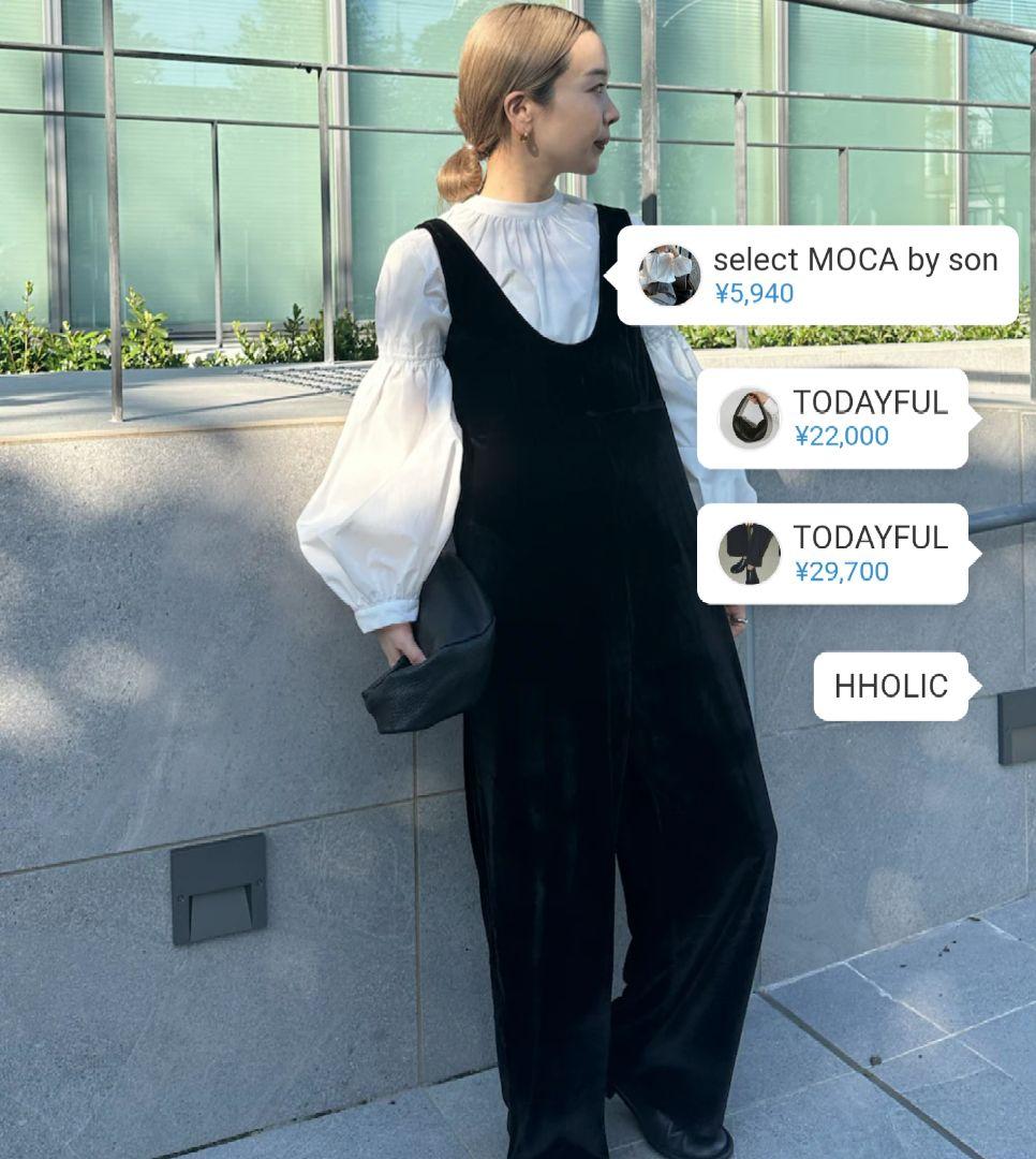 【 新品タグ付 】hholic エイチホリック ベロア オールインワン