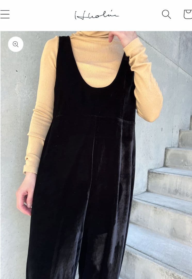 【 新品タグ付 】hholic エイチホリック ベロア オールインワン