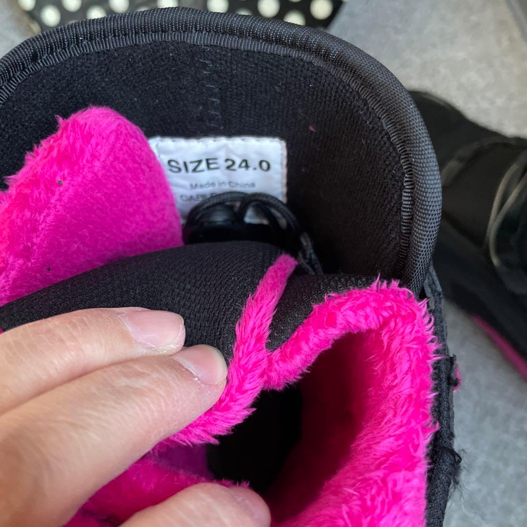 スノーボードセット 黒水玉模様　女性　子供