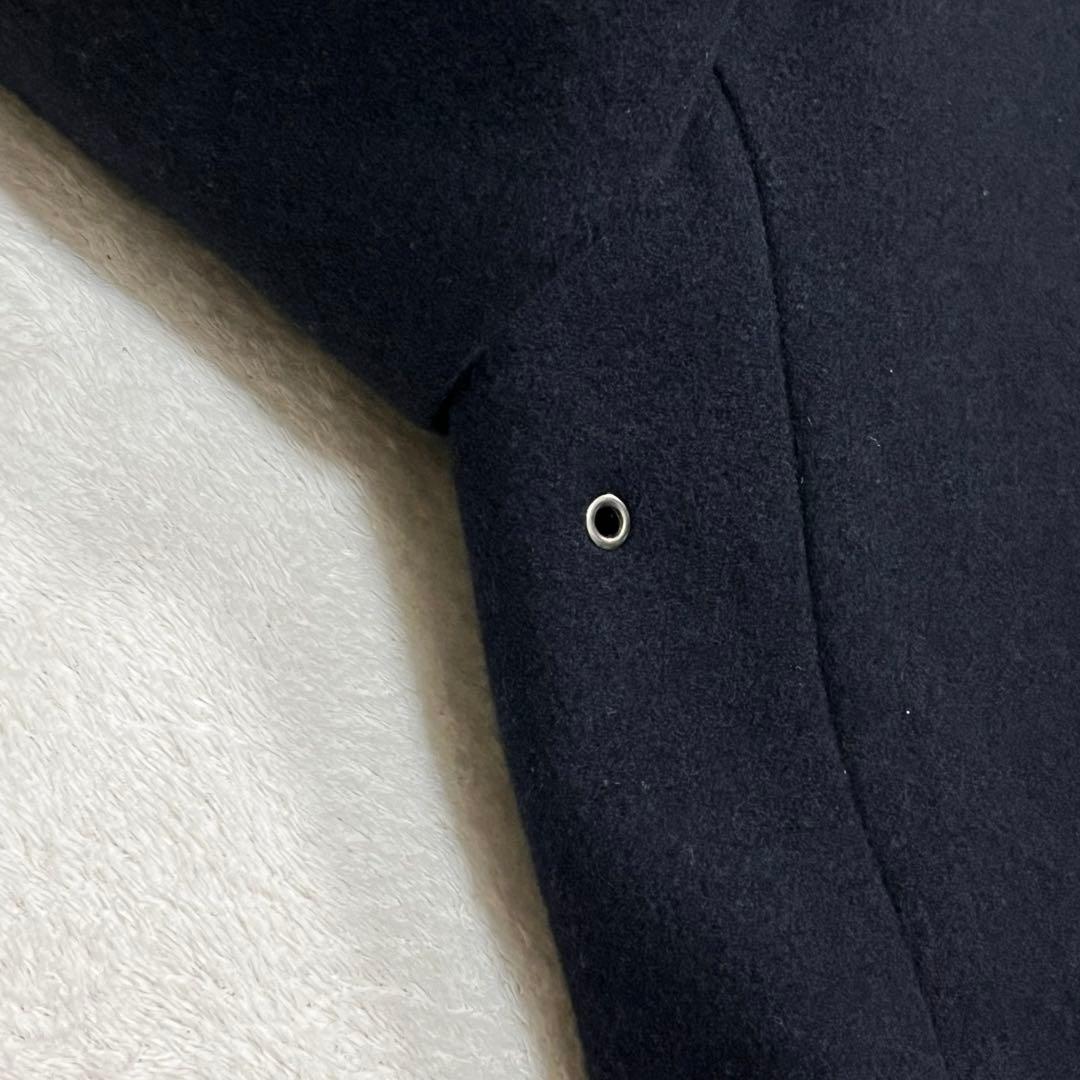 『SHIPS シップス』スーパー140s メルトンPコート ネイビー L ドレス