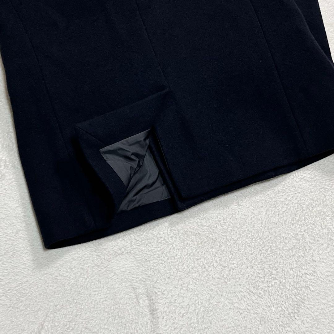 『SHIPS シップス』スーパー140s メルトンPコート ネイビー L ドレス