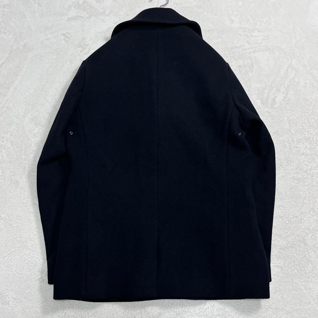 『SHIPS シップス』スーパー140s メルトンPコート ネイビー L ドレス