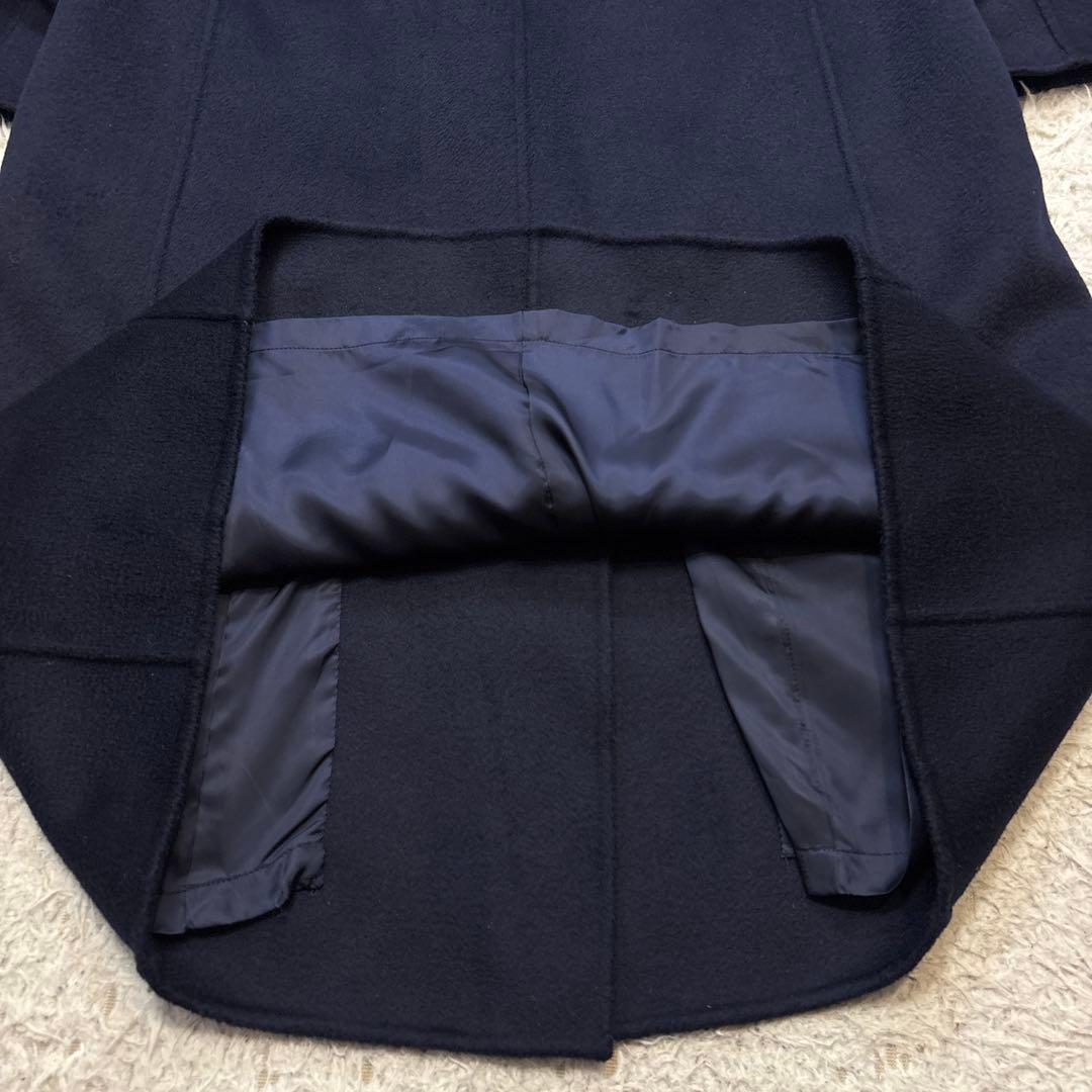 超美品☆未使用級【レリアン】カシミヤ100% 紺　ダブルチェスター　13 XL