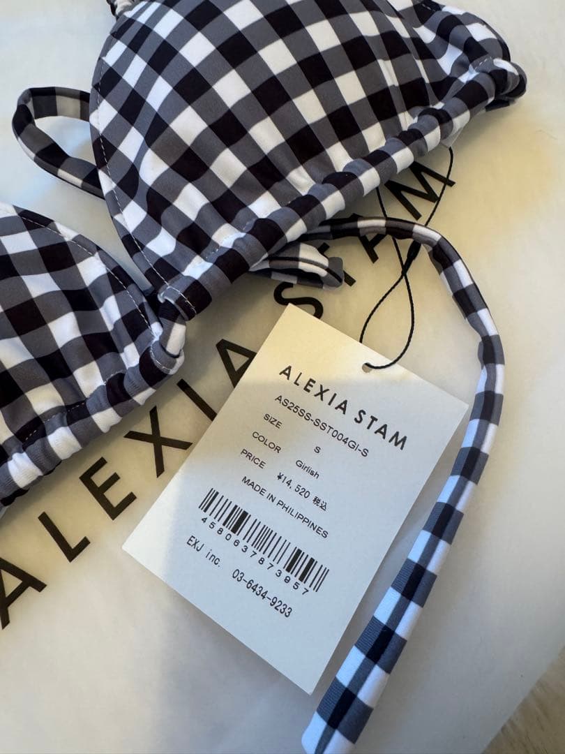 【ニコ☺︎】新品未使用♡ALEXIA STAN/黒ギンガムチェックビキニ