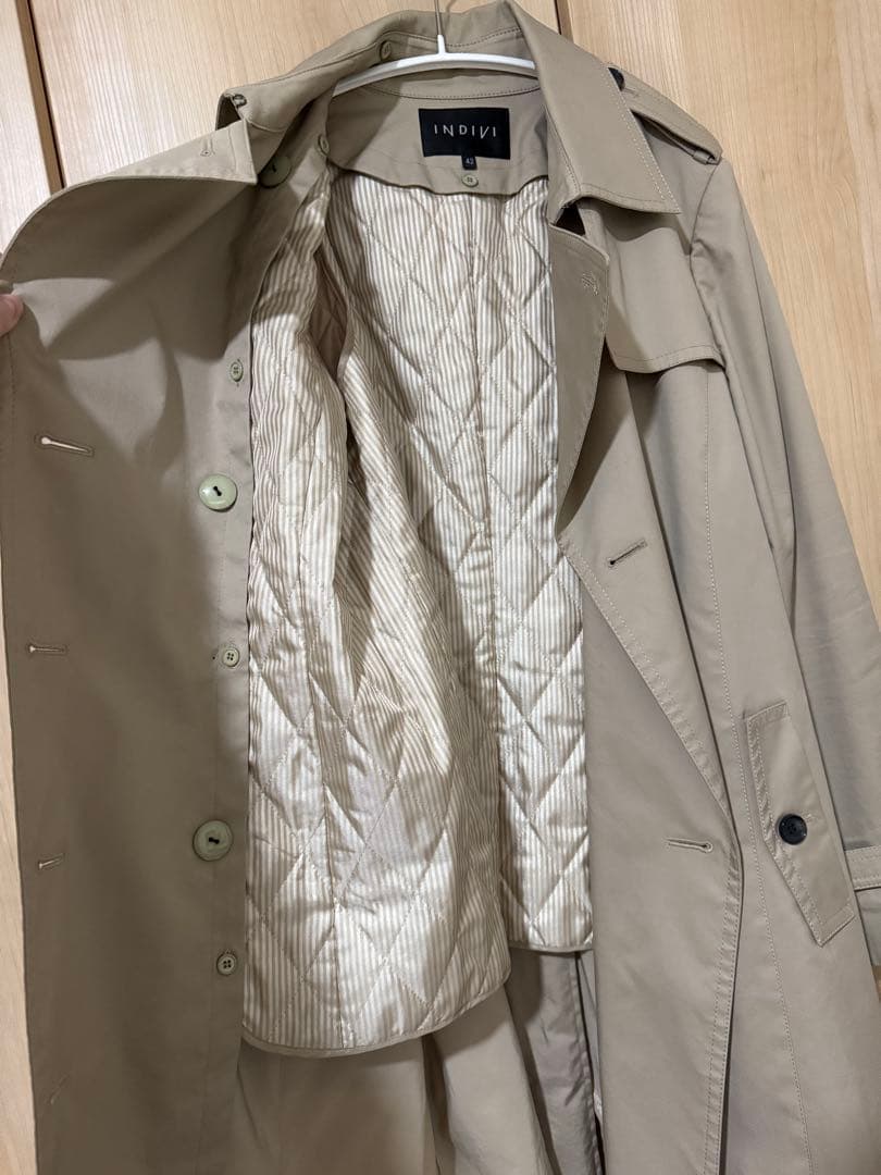 ぽにょ【美品】【花粉/撥水/中綿蓄熱】トレンチコート