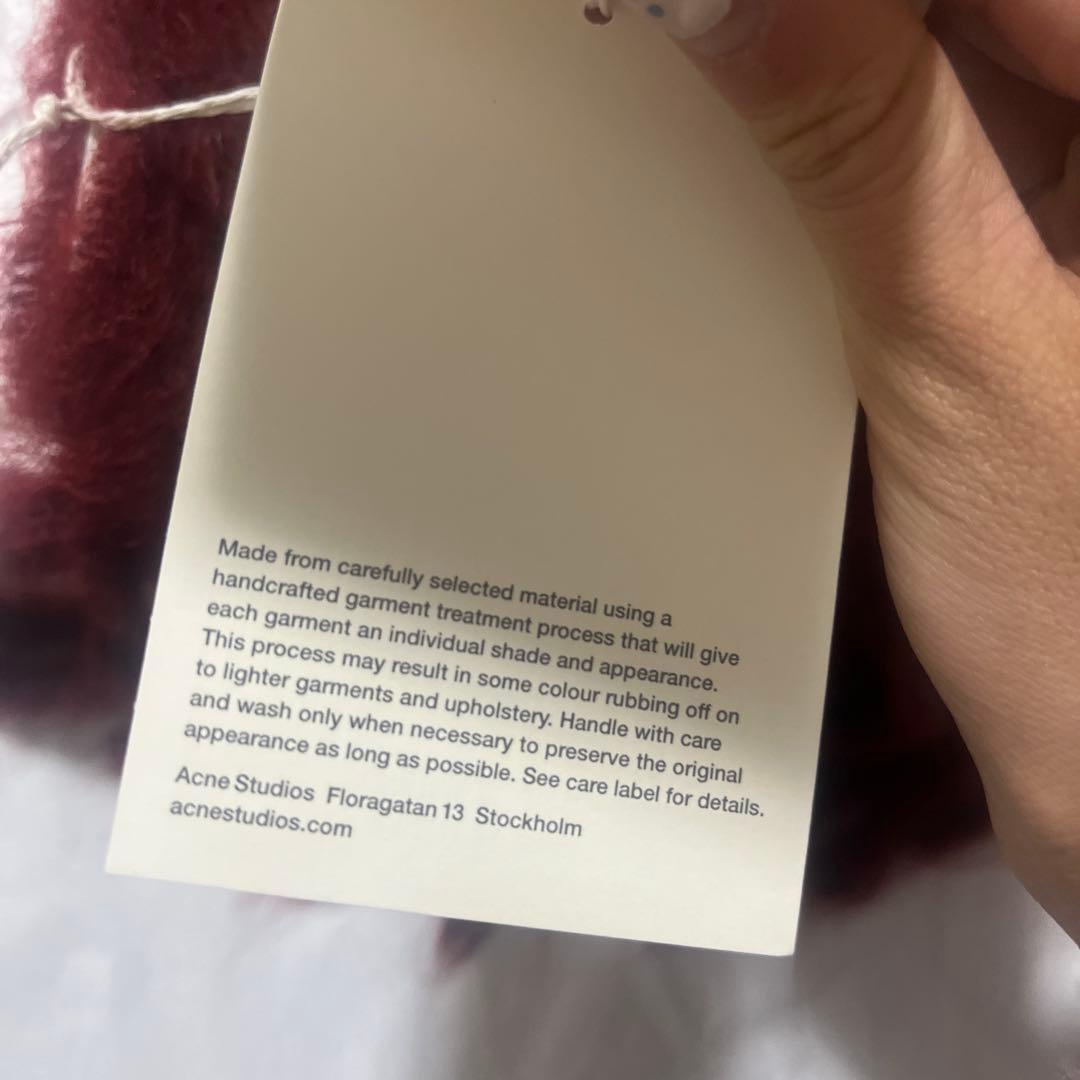 国内完売 ACNE STUDIOS フランジ レッド マフラー